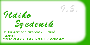 ildiko szedenik business card
