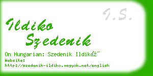 ildiko szedenik business card